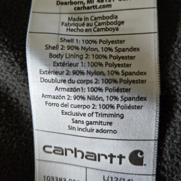 Carhartt 103383 001 Womens Softshell Jacket Sz L /12/14 - Picture 9 of 11